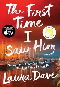The First Time I Saw Him by Laura Dave book cover – suspense novel, family secrets, mystery, and book club fiction.