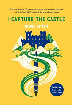 Book cover of 'I Capture the Castle' by Dodie Smith featuring a dreamy illustrated English castle, evoking coming-of-age themes and classic British literature