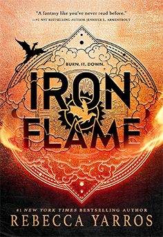  This novel is packed with thrilling action sequences.  Expect high-stakes battles, daring escapes, and moments of intense danger and dragons. 
Be prepared for a cliffhanger ending that will leave you eager for the next book in the series.
 Iron Flame by Rebecca Yarros   