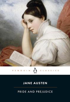 Cover of Pride and Prejudice by Jane Austen - classic Regency romance about Elizabeth Bennet and Mr. Darcy - themes of love, class, manners, and personal growth