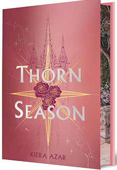  The book cover for 'Thorn Season' by Kiera Azar, a suspenseful novel about family secrets and a long-hidden truth.
